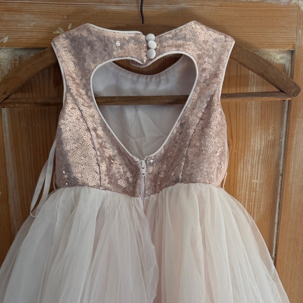 Elegant Pink Sleeveless Kids Dress